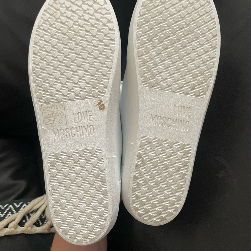 Love moschino white leather trainers uk5 - Picture 8 of 8